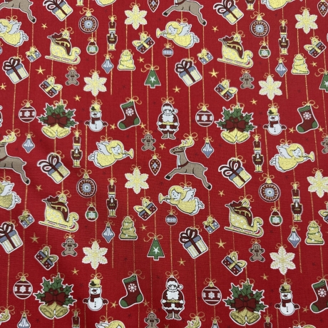 Weihnachtsstoff Baumwollstoff Popeline Poplin 