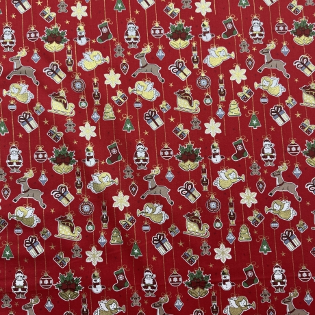 Weihnachtsstoff Baumwollstoff Popeline Poplin 