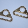 2x Dreieck-Schlaufe 30 mm gold Triangel-Ring