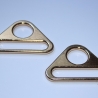2x Dreieck-Schlaufe 30 mm gold Triangel-Ring
