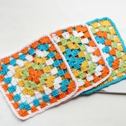 3er Set gehäkelte Untersetzer | Mug Rug | Gläser | Tassen