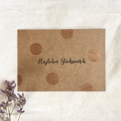 Herzlichen Glückwunsch • Karte zum Geburtstag mit Umschlag