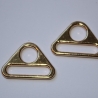 2x Dreieck-Schlaufe 25 mm gold Triangel-Ring