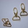 2x Dreieck-Schlaufe 25 mm gold Triangel-Ring