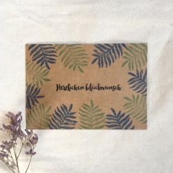 Herzlichen Glückwunsch • Karte mit Umschlag Geburtstag