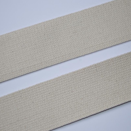 Gurtband Baumwolle 40 mm natur - 1,2 mm Stärke