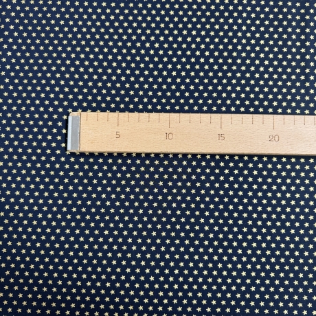 Weihnachtsstoff Stern Schwarzblau Baumwollstoff Popeline Poplin 