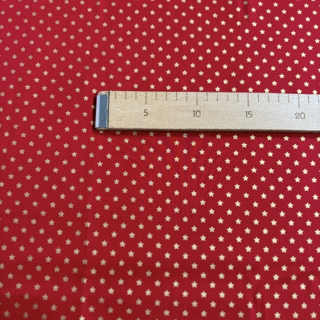 Weihnachtsstoff Stern Rot Baumwollstoff Popeline Poplin 