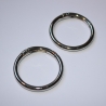2x Rundkarabiner silber 40mm / 32mm Taschenring