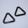 2x Karabiner Dreieck schwarz-silber 25 mm 