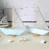 2er Set kleine Segelboote ~ Stoffdeko | Geschenkidee