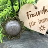 Handgefertigtes Tierhaar-Amulett Blume des Lebens