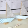 2er Set kleine Segelboote ~ Stoffdeko | Geschenkidee