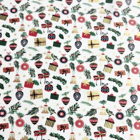 Weihnachtsstoff Baumwollstoff Popeline Poplin 