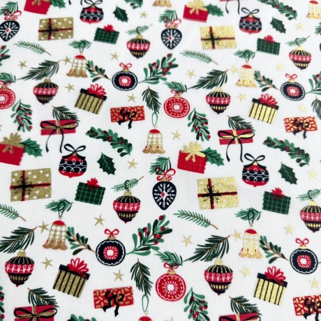 Weihnachtsstoff Baumwollstoff Popeline Poplin 