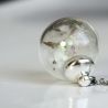 Pusteblume Kette Glitzer / Sterling Silber Kette Pusteblume