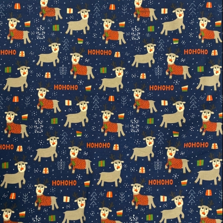 Jersey Stoff Weihnachten Kinderstoffe Weihnachtsstoff Reh