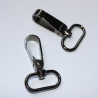2x Karabinerhaken 25 mm schwarz-silber leicht