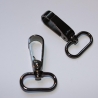 2x Karabinerhaken 25 mm schwarz-silber leicht