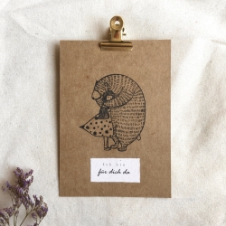 Ich bin für dich da Karte mit Umschlag Umarmung Trost