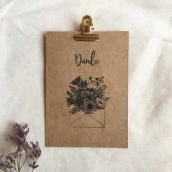 Danke • Karte Postkarte mit Umschlag Dankeschön