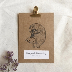 Eine große Umarmung • Karte Postkarte mit Umschlag Trost