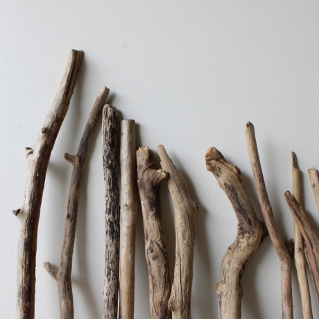 Treibholz Schwemmholz Driftwood 18 Äste  14 - 47 cm  **E10** 