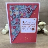 Karte zum Muttertag - Grußkarte - rot - Blumen - Alles Liebe