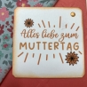 Karte zum Muttertag - Grußkarte - rot - Blumen - Alles Liebe