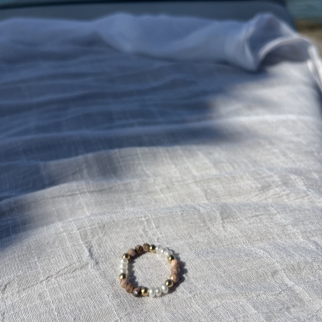 Marigria Jewelry - Perlenring „Rosé“ 