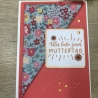 Karte zum Muttertag - Grußkarte - rot - Blumen - Alles Liebe