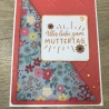 Karte zum Muttertag - Grußkarte - rot - Blumen - Alles Liebe
