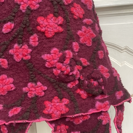 Rock Wollwalk Bordeaux Größe 34 bis 38 Taschenwerk