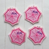 Spinne mit Netz Lichtdeko Halloween Stickdatei