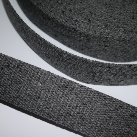 Gurtband 30 mm meliert GRAU schwarz anthrazit