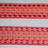 Gurtband 38 40 mm 3D-Effekt Raute mehrfarbig fuchsia lachs rot