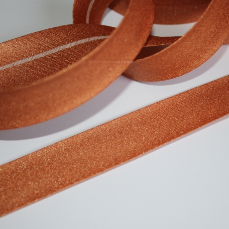 Schrägband kupfer 20 mm / 10 mm vorgefalzt kupferrot