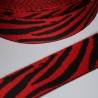 Gurtband Zebra Muster 38 mm rot schwarz Zebra-Design Tiger