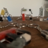 Schlüsselanhänger mit LEGO- Bausteinen Buchstabe Initialen