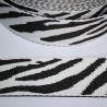Gurtband Zebra Muster 38 mm weiß schwarz Zebra-Design Tiger
