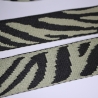 Gurtband Zebra Muster 38 mm grün schwarz Zebra-Design Tiger