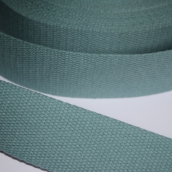 Gurtband Baumwolle 40 mm petrol khaki grün Baumwoll-Gurtband