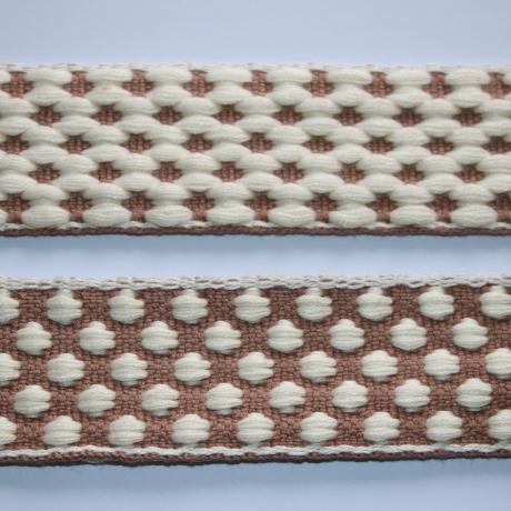 Gurtband 38 mm / 40 mm 3D-Design natur beige Taschengurtband