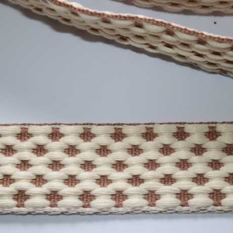 Gurtband 38 mm / 40 mm 3D-Design natur beige Taschengurtband