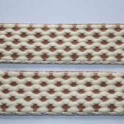 Gurtband 38 mm / 40 mm 3D-Design natur beige Taschengurtband