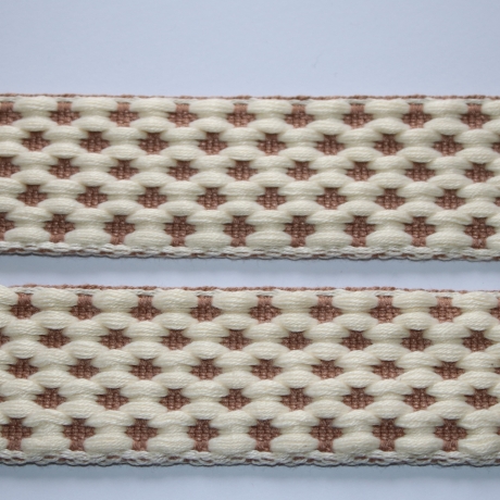 Gurtband 38 mm / 40 mm 3D-Design natur beige Taschengurtband