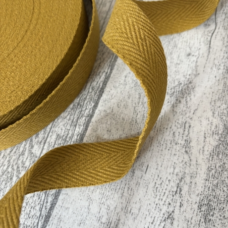 Gurtband uni Fischgrät Design 30 mm mustard senf