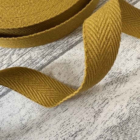 Gurtband uni Fischgrät Design 30 mm mustard senf