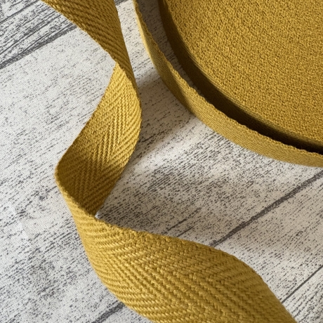 Gurtband uni Fischgrät Design 30 mm mustard senf