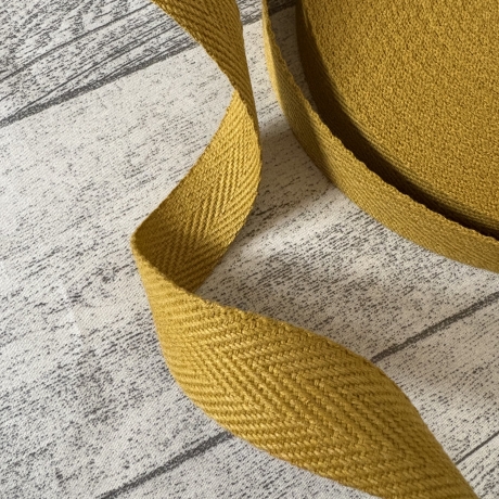 Gurtband uni Fischgrät Design 30 mm mustard senf